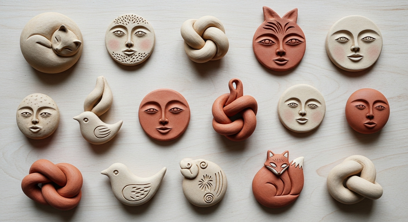 Коллекция работ из глины